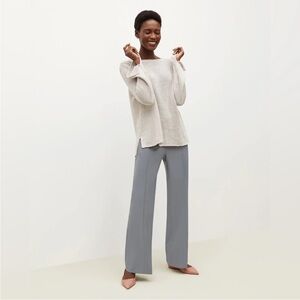 MM Lafleur Wesley Lounge Pant Dusky Blue Gray Origami Tech Trouser Suit Pant 10